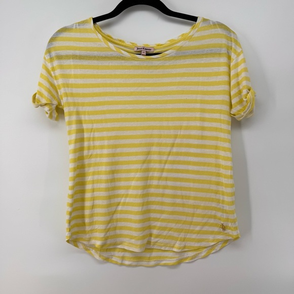 Tops - Juicy Couture Viscose Linen Yellow T-Shirt